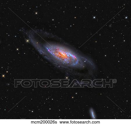 Messier 106, a Seyfert II galaxy. View Large Photo Image Stock Photograph - Messier 106, a Seyfert II galaxy.. Fotosearch