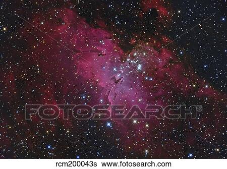 Messier 16, The Eagle Nebula in Serpens. View Large Photo Image Stock Photograph - Messier 16, The Eagle Nebula in Serpens.. Fotosearch