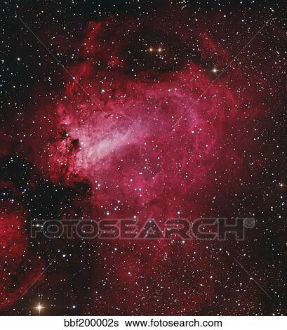 Stock Photograph - Messier 17, The Swan Nebula in Sagittarius.. Fotosearch