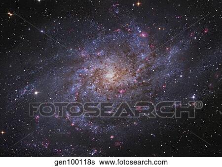Messier 33, spiral galaxy in Triangulum. View Large Photo Image Stock Photograph - Messier 33, spiral galaxy in Triangulum.. Fotosearch