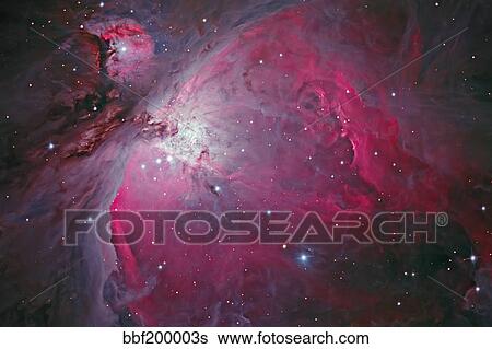 Messier 42, The Orion Nebula. View Large Photo Image Stock Photograph - Messier 42, The Orion Nebula.. Fotosearch