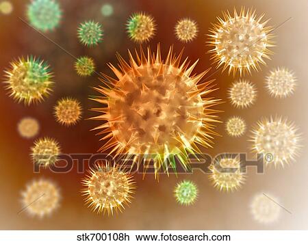 Microscopic view of cancer cells. View Large Illustration Drawing - Microscopic view of cancer cells.. Fotosearch