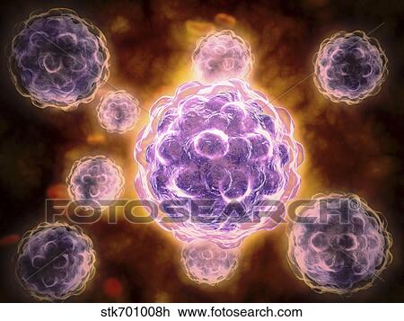 Drawing - Microscopic view of poliovirus.. Fotosearch