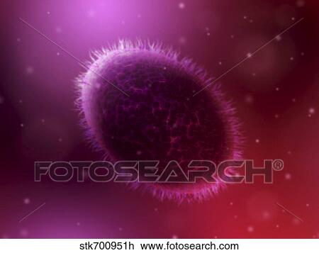 Drawing - Microscopic view of samllpox.. Fotosearch