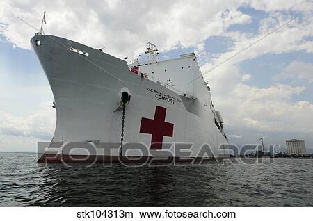 Military Sealift Command hospital ship USNS Comfort at port. View Large Photo Image Picture - Military Sealift Command hospital ship USNS Comfort at port.. Fotosearch