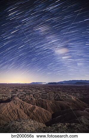 Milky Way above the Borrego Badlands, California. View Large Photo Image Stock Photograph - Milky Way above the Borrego Badlands, California.. Fotosearch