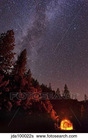 Milky Way over mountain tunnel in Yosemite National Park. View Large Photo Image Stock Photograph - Milky Way over mountain tunnel in Yosemite National Park.. Fotosearch