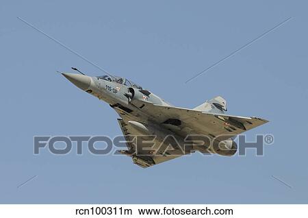 Picture - Mirage 2000B of the French Air Force taking off.. Fotosearch