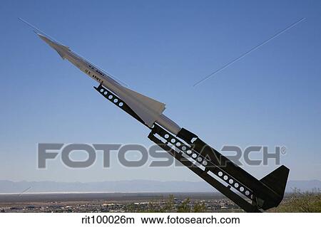 Missile on display at Alamogordo Space Museum, New Mexico. View Large Photo Image Picture - Missile on display at Alamogordo Space Museum, New Mexico.. Fotosearch