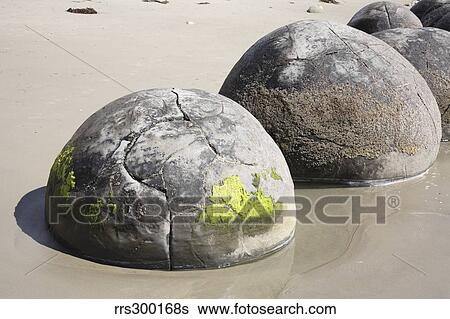 Moeraki Boulders, Koekohe Beach, New Zealand. View Large Photo Image Stock Photograph - Moeraki Boulders, Koekohe Beach, New Zealand.. Fotosearch