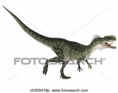 Stock Illustration - Monolophosaurus dinosaur.. Fotosearch
