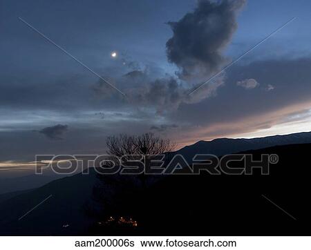 Moon and Venus conjunction above the village of Gazorkhan, Iran. View Large Photo Image Stock Photograph - Moon and Venus conjunction above the village of Gazorkhan, Iran.. Fotosearch