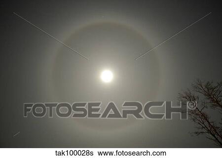 Moon Halo View Large Photo Image Stock Photograph - Moon Halo. Fotosearch