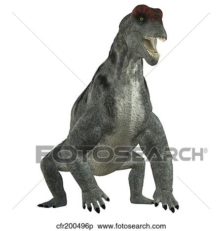 Stock Illustration - Moschops dinosaur, white background.. Fotosearch