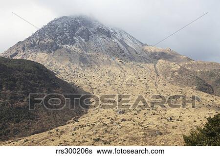 Stock Photograph - Mount Unzen volcano with lava dome, Japan.. Fotosearch