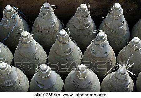 Munitions are ready for a controlled detonation. View Large Photo Image Picture - Munitions are ready for a controlled detonation.. Fotosearch