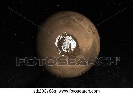Nadir view of the Martian North Pole. View Large Photo Image Stock Photograph - Nadir view of the Martian North Pole.. Fotosearch