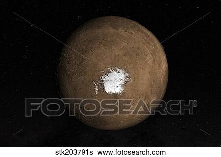 Nadir view of the Martian South Pole. View Large Photo Image Stock Photograph - Nadir view of the Martian South Pole. . Fotosearch