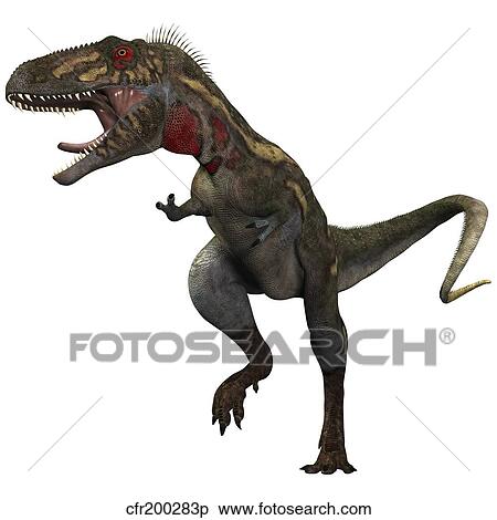 Nanotyrannus dinosaur. View Large Illustration Stock Illustration - Nanotyrannus dinosaur.. Fotosearch