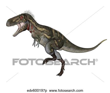Nanotyrannus dinosaur. View Large Illustration Stock Illustration - Nanotyrannus dinosaur.. Fotosearch