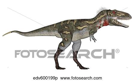 Nanotyrannus dinosaur. View Large Illustration Stock Illustration - Nanotyrannus dinosaur.. Fotosearch