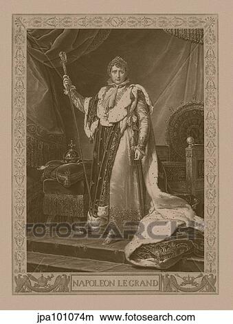 Napoleon Bonaparte in his coronation costume, sitting on his imperial throne. View Large Illustration Stock Illustration - Napoleon Bonaparte in his coronation costume, sitting on his imperial throne.. Fotosearch