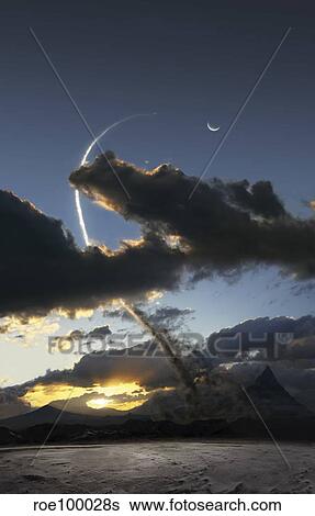 New Earth based moon project called Hyperion. View Large Illustration Stock Illustration - New Earth based moon project called Hyperion.. Fotosearch