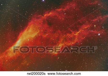 Stock Photograph - NGC 1499, the California Nebula in the constellation Perseus.. Fotosearch