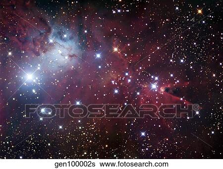 Stock Photograph - NGC 2264, The Cone Nebula Region. Fotosearch