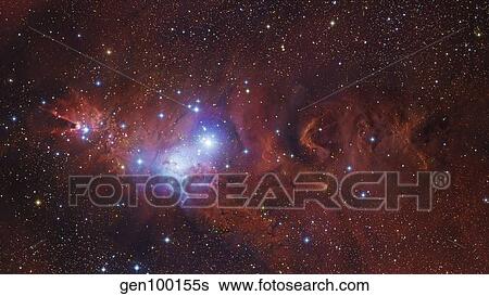 Stock Photograph - NGC 2264, The Cone Nebula Region.. Fotosearch