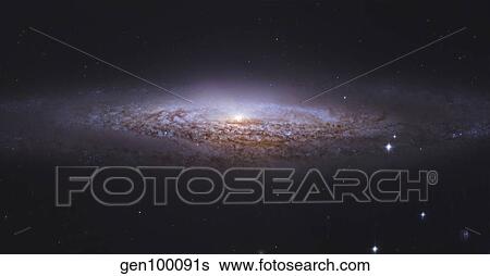 NGC 2683, spiral galaxy in Lynx. View Large Photo Image Stock Photograph - NGC 2683, spiral galaxy in Lynx.. Fotosearch
