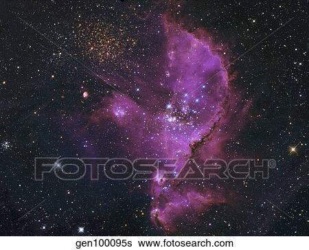 Stock Photograph - NGC 346, Open Cluster and Nebula Complex in the Small Magellanic Cloud.. Fotosearch