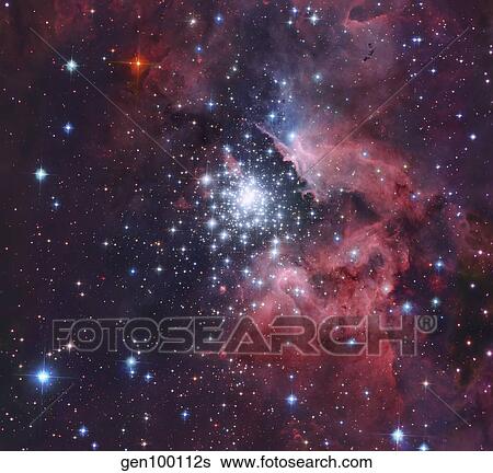 NGC 3603, a giant H-II region in the constellation Carina. View Large Photo Image Stock Photograph - NGC 3603, a giant H-II region in the constellation Carina.. Fotosearch