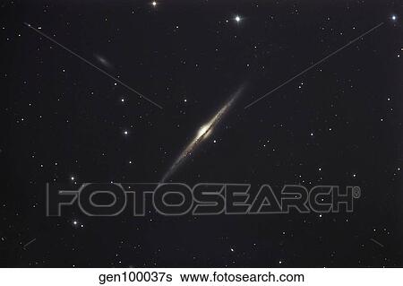 NGC 4565, an edge-on unbarred spiral galaxy in the constellation Coma Berenices. View Large Photo Image Stock Photograph - NGC 4565, an edge-on unbarred spiral galaxy in the constellation Coma Berenices.. Fotosearch