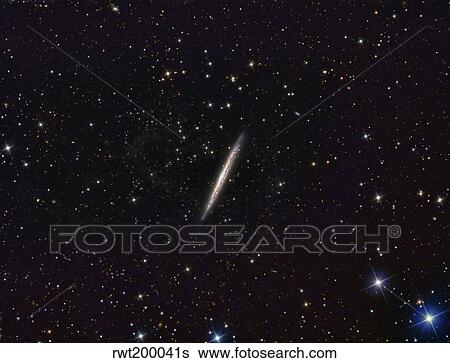 NGC 5907 spiral galaxy. View Large Photo Image Stock Photograph - NGC 5907 spiral galaxy.. Fotosearch