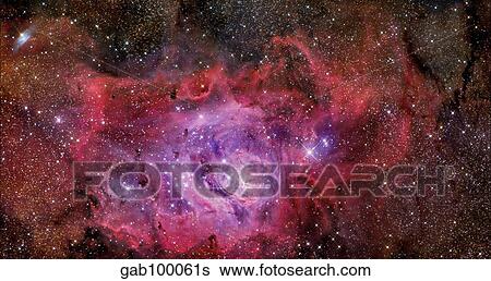 NGC 6523, the Lagoon Nebula. View Large Photo Image Stock Photograph - NGC 6523, the Lagoon Nebula.. Fotosearch