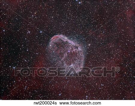 NGC 6888, the Crescent Nebula. View Large Photo Image Stock Photograph - NGC 6888, the Crescent Nebula.. Fotosearch