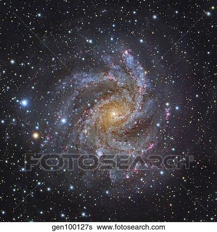 Stock Photograph - NGC 6946, a spiral galaxy in Cepheus.. Fotosearch