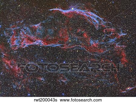Stock Photograph - NGC 6960, The Western Veil Nebula.. Fotosearch