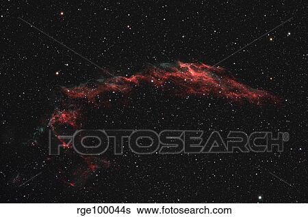 NGC 6992, The Eastern Veil Nebula. View Large Photo Image Stock Photograph - NGC 6992, The Eastern Veil Nebula.. Fotosearch