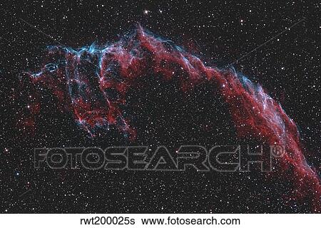 NGC 6992, The Eastern Veil Nebula. View Large Photo Image Stock Photograph - NGC 6992, The Eastern Veil Nebula.. Fotosearch