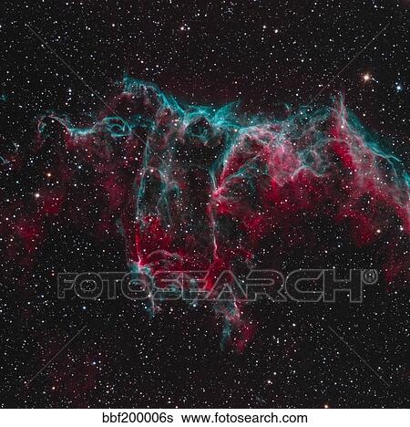 NGC 6995, the Bat Nebula. View Large Photo Image Stock Photograph - NGC 6995, the Bat Nebula.. Fotosearch
