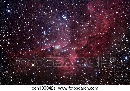 NGC 7380, an emission nebula in the constellation Cepheus. View Large Photo Image Stock Photograph - NGC 7380, an emission nebula in the constellation Cepheus.. Fotosearch