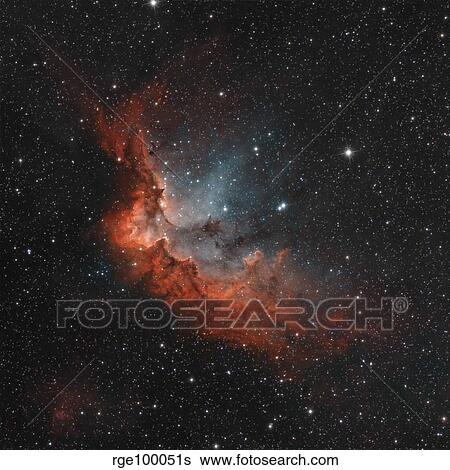 Stock Photograph - NGC 7380 in true colors.. Fotosearch