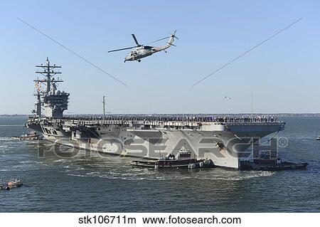 Nimitz-class aircraft carrier USS Dwight D. Eisenhower. View Large Photo Image Picture - Nimitz-class aircraft carrier USS Dwight D. Eisenhower.. Fotosearch