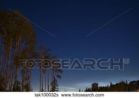 Stock Photograph - Noctilucent Coluds. Fotosearch
