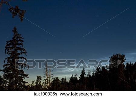 Noctilucent Coluds View Large Photo Image Stock Photograph - Noctilucent Coluds. Fotosearch