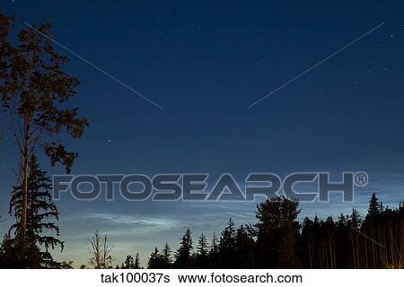 Noctilucent Coluds View Large Photo Image Stock Photograph - Noctilucent Coluds. Fotosearch