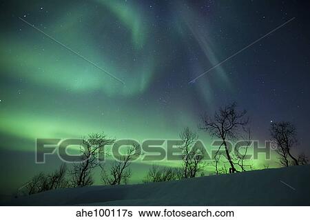 Northern Lights in the arctic wilderness, Nordland, Norway. View Large Photo Image Stock Photograph - Northern Lights in the arctic wilderness, Nordland, Norway.. Fotosearch