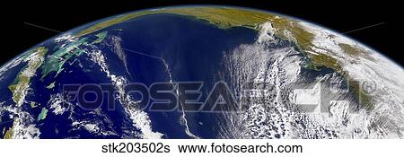 Oblique Bermuda's-eye-view of the United States east coast. View Large Photo Image Stock Photograph - Oblique Bermuda's-eye-view of the United States east coast. . Fotosearch